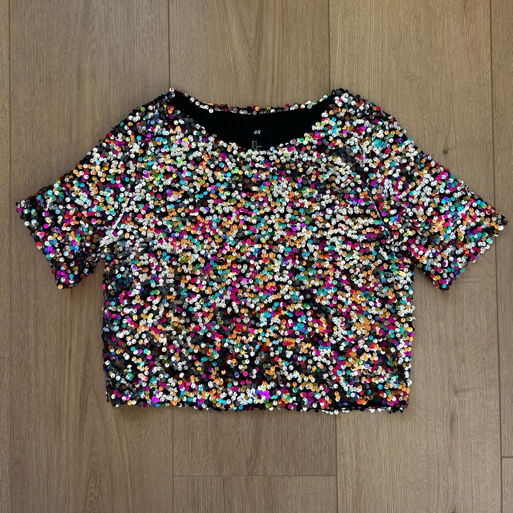 H&M Vibrant Sequin Top